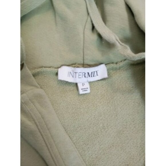 Intermix Hooded Romper Size P Green  With Drawstring Waist & Short Sleeves - Picture 2 of 13